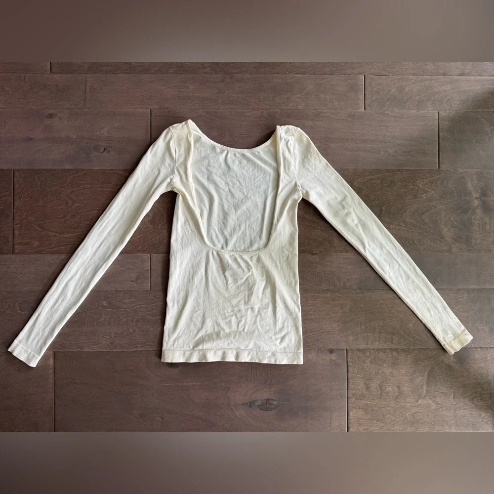 NWOT Free People Intimately Low-Back Seamless Long Sleeve